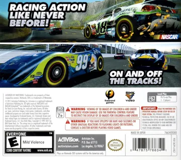 NASCAR Unleashed (Usa) box cover back